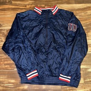Vintage Wilson Windbreaker Size L/XL 1/2 Zip Jacket